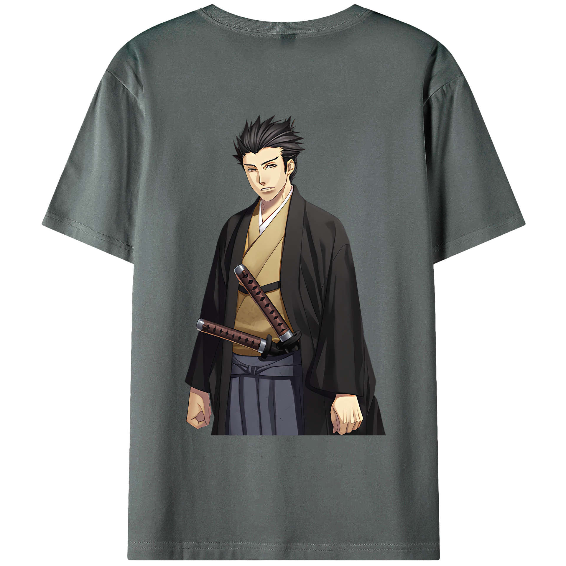 （画像用） ぎんたま 坂田銀時（さかたぎんとき） 神楽 志村新八（しむら しんぱち） GINTAMA Sakata Gintoki Kagura Shimura Shinpachi 綿100％ メンズ半袖Tシャツ（バックプリント） 通気性